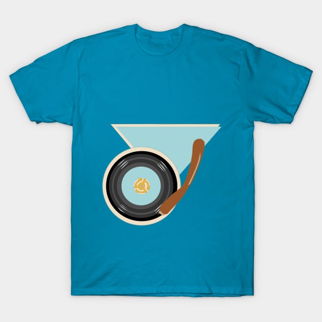 Retro 45 Vinyl Record T-Shirt by Little Birds